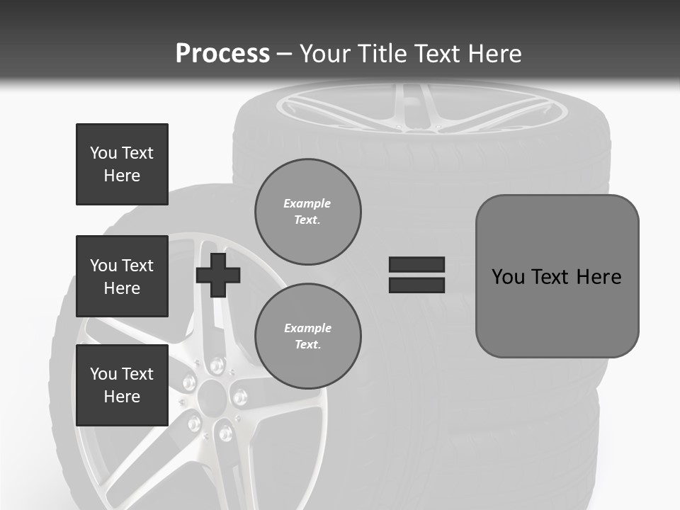 Isolated Metal Tire PowerPoint Template