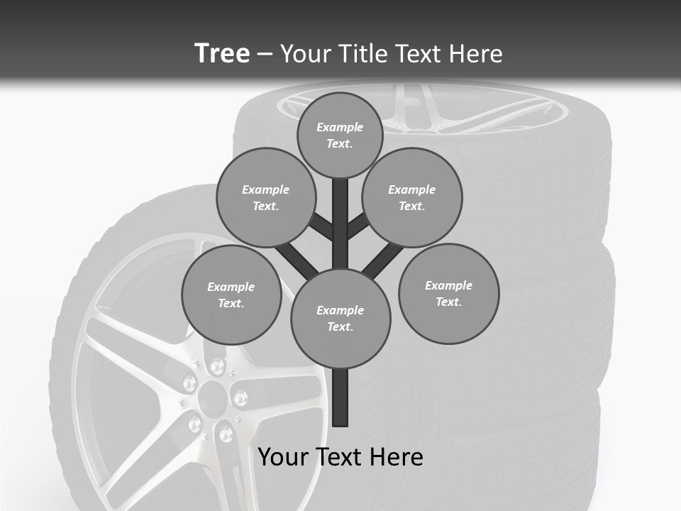 Isolated Metal Tire PowerPoint Template