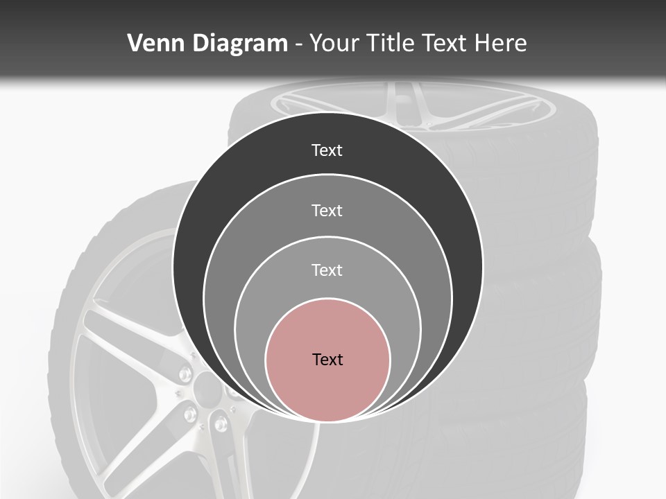 Isolated Metal Tire PowerPoint Template