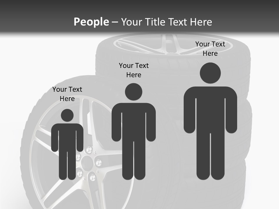 Isolated Metal Tire PowerPoint Template