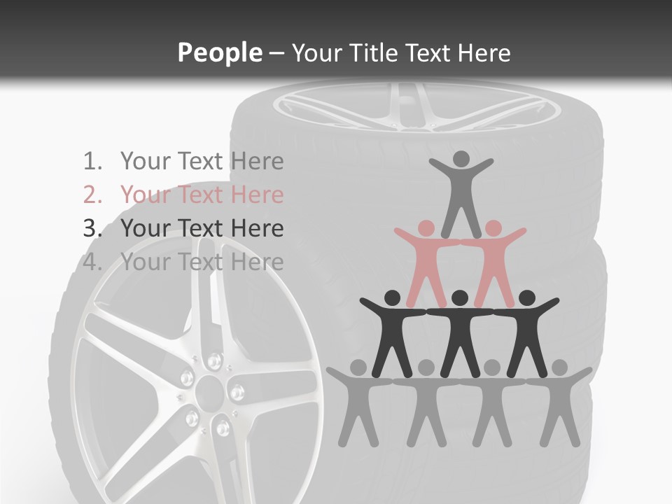 Isolated Metal Tire PowerPoint Template