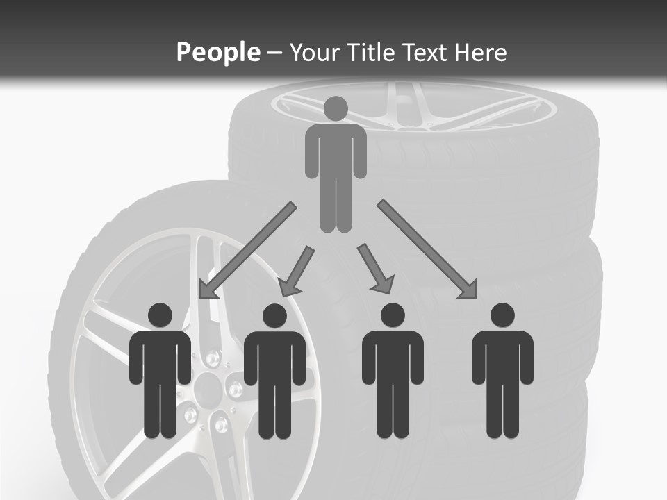 Isolated Metal Tire PowerPoint Template