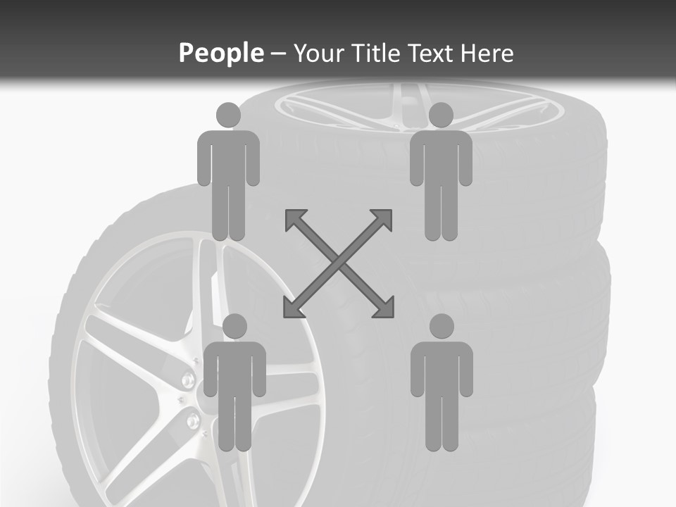 Isolated Metal Tire PowerPoint Template