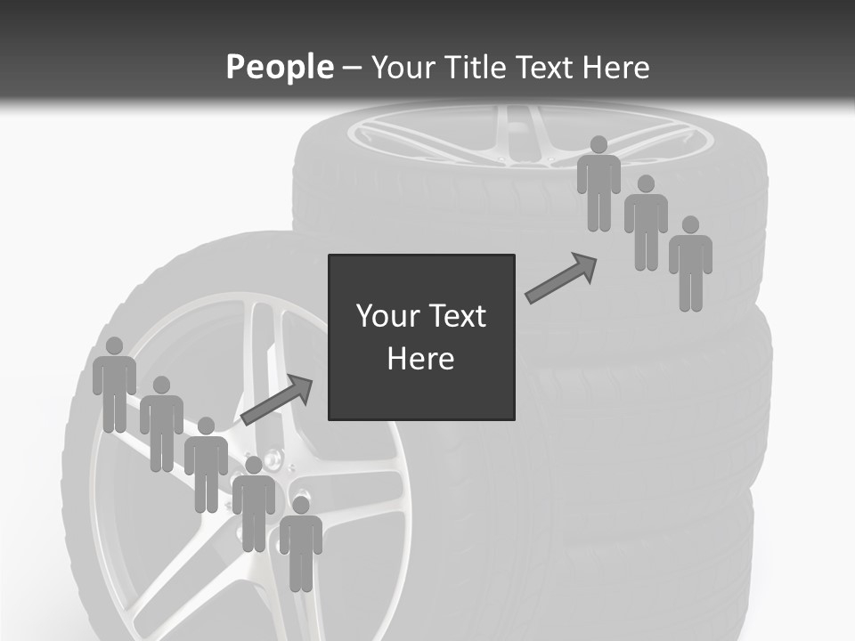 Isolated Metal Tire PowerPoint Template