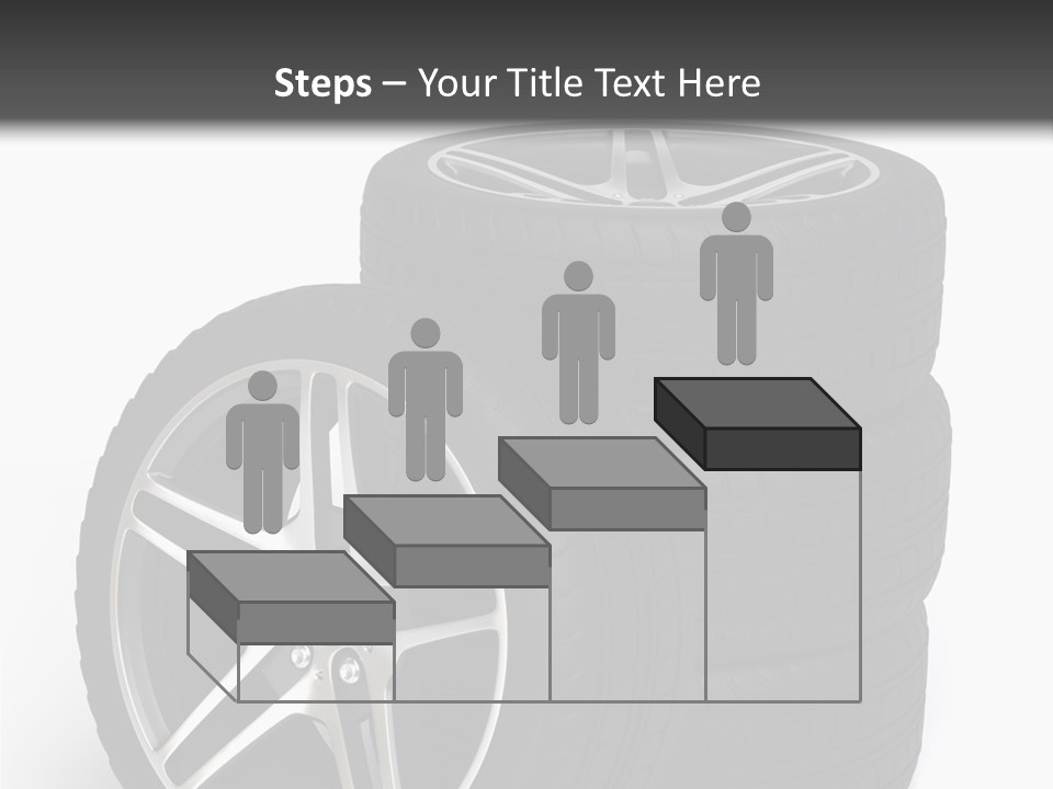 Isolated Metal Tire PowerPoint Template