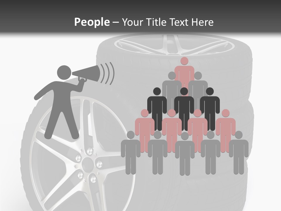 Isolated Metal Tire PowerPoint Template