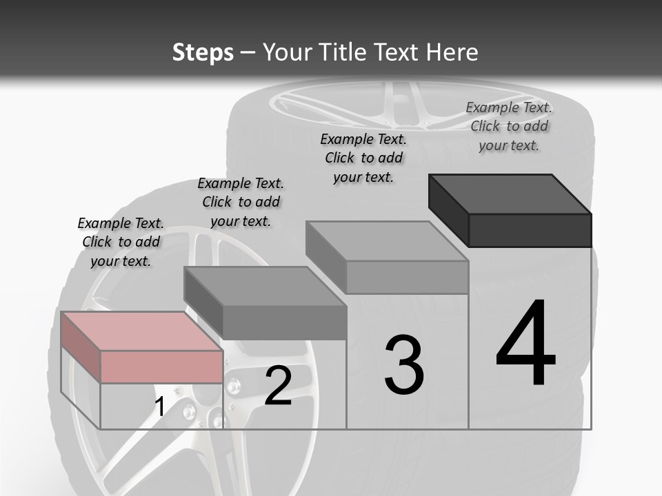 Isolated Metal Tire PowerPoint Template