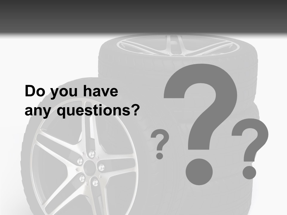 Isolated Metal Tire PowerPoint Template