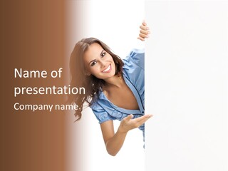 Woman Poster Isolated PowerPoint Template