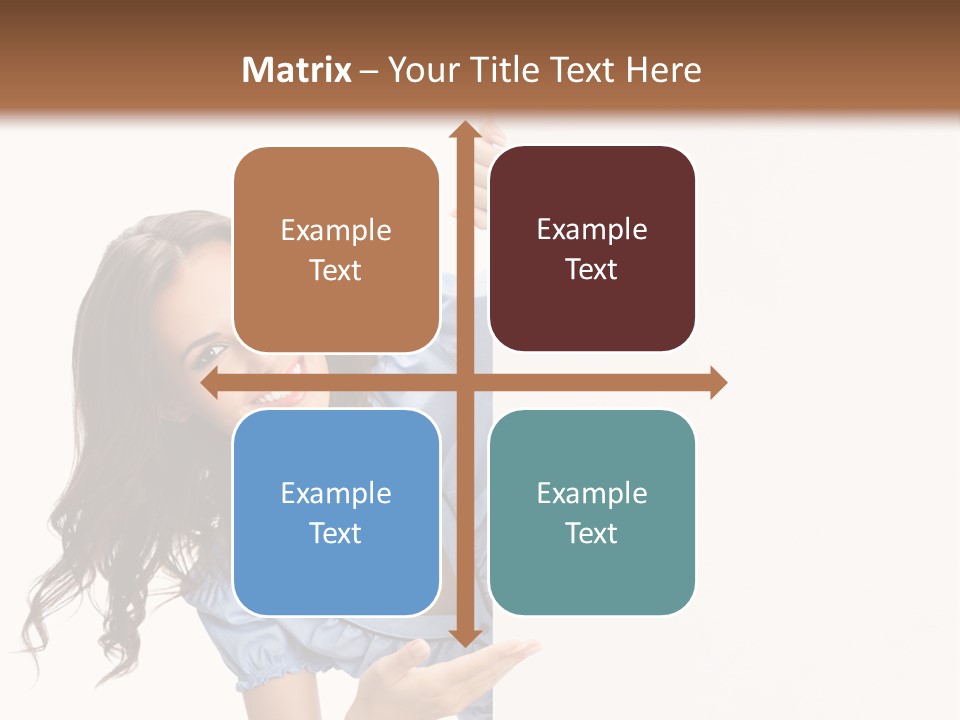 Woman Poster Isolated PowerPoint Template