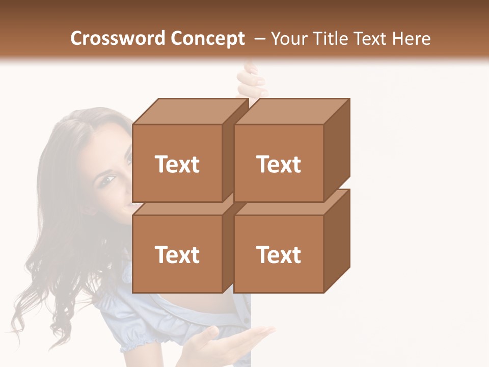 Woman Poster Isolated PowerPoint Template