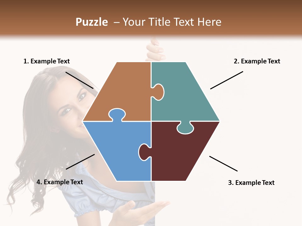 Woman Poster Isolated PowerPoint Template