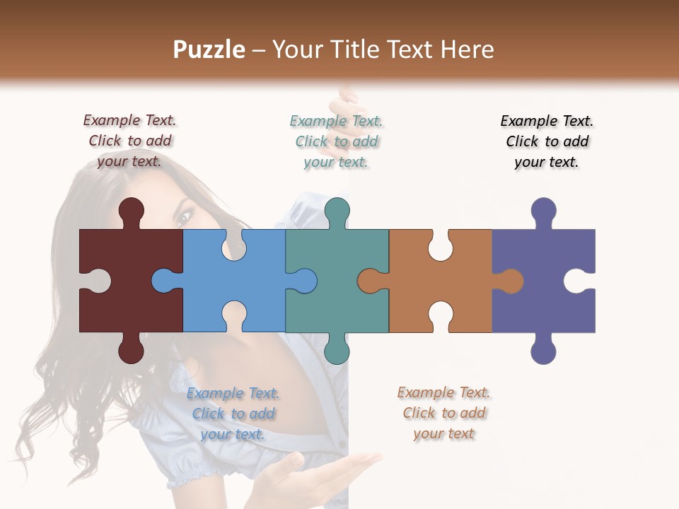 Woman Poster Isolated PowerPoint Template