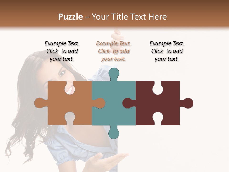 Woman Poster Isolated PowerPoint Template