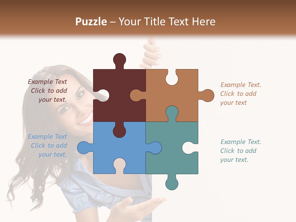 Woman Poster Isolated PowerPoint Template