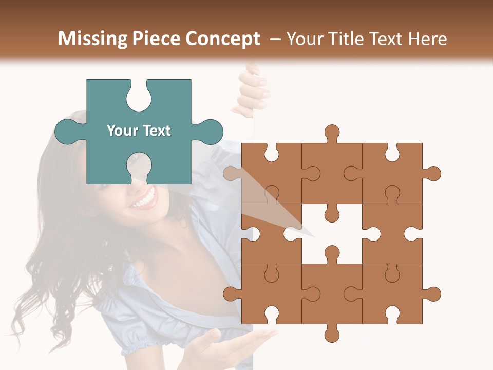 Woman Poster Isolated PowerPoint Template