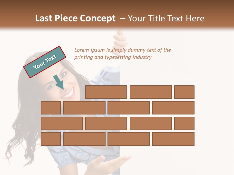 Woman Poster Isolated PowerPoint Template