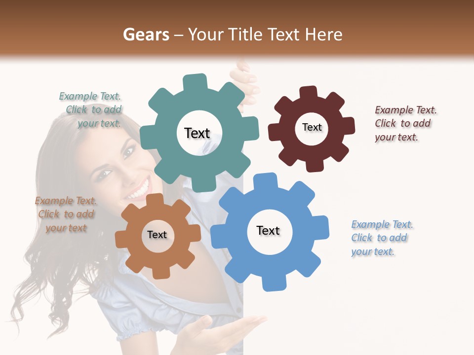 Woman Poster Isolated PowerPoint Template