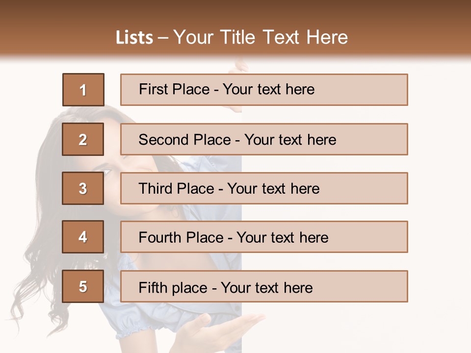 Woman Poster Isolated PowerPoint Template