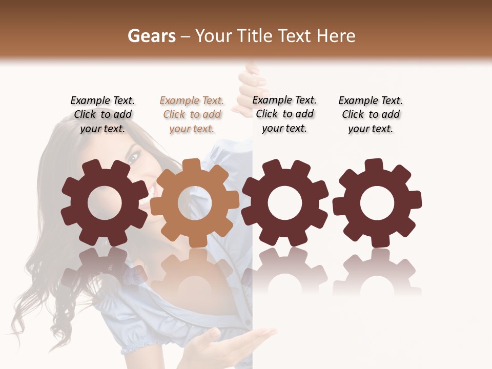 Woman Poster Isolated PowerPoint Template