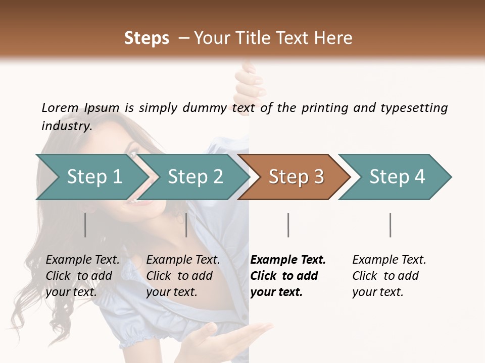 Woman Poster Isolated PowerPoint Template