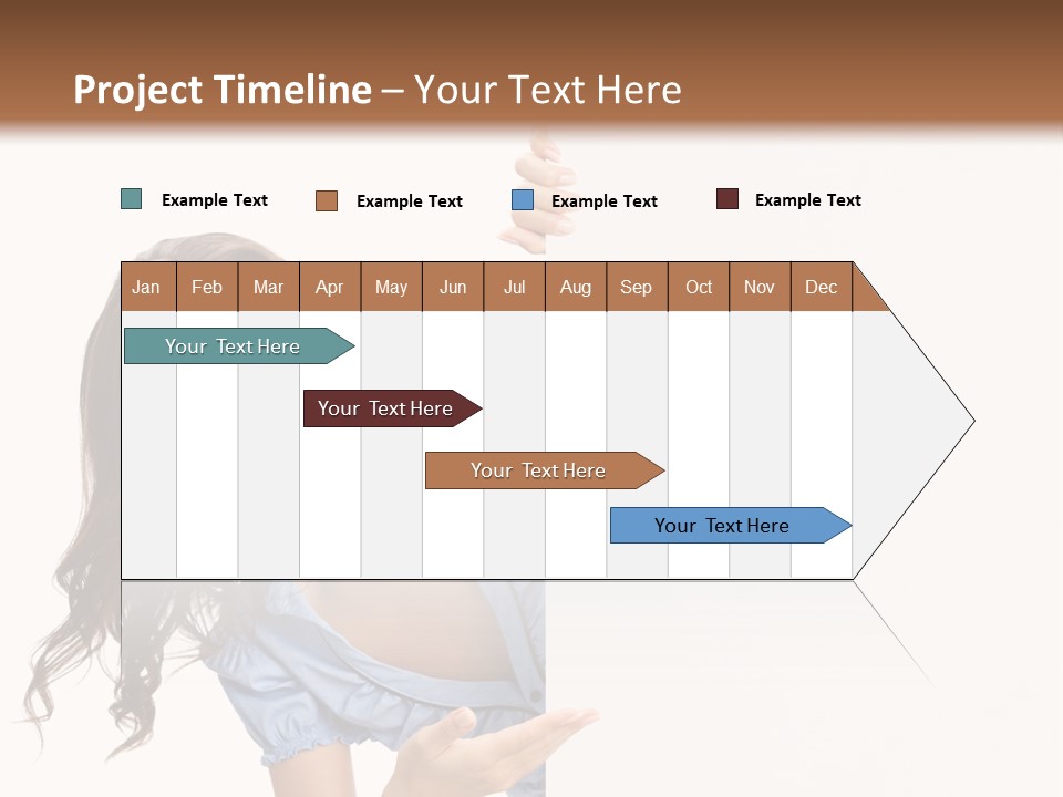 Woman Poster Isolated PowerPoint Template