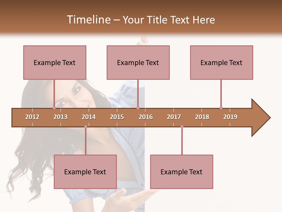 Woman Poster Isolated PowerPoint Template