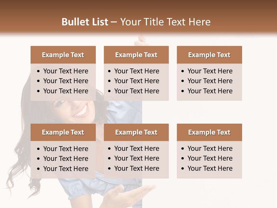 Woman Poster Isolated PowerPoint Template