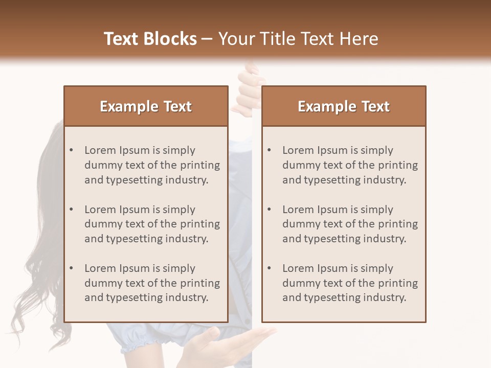 Woman Poster Isolated PowerPoint Template