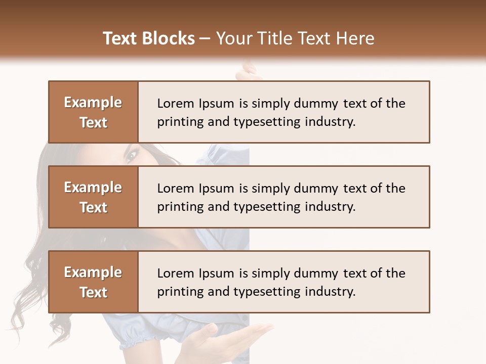 Woman Poster Isolated PowerPoint Template