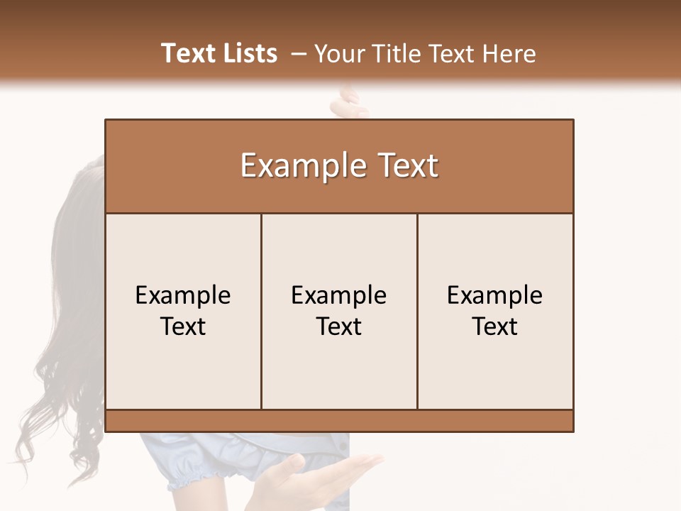 Woman Poster Isolated PowerPoint Template