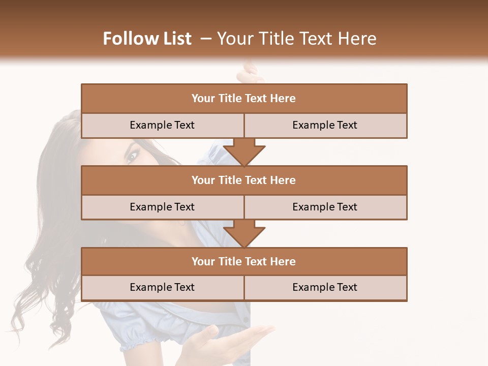 Woman Poster Isolated PowerPoint Template