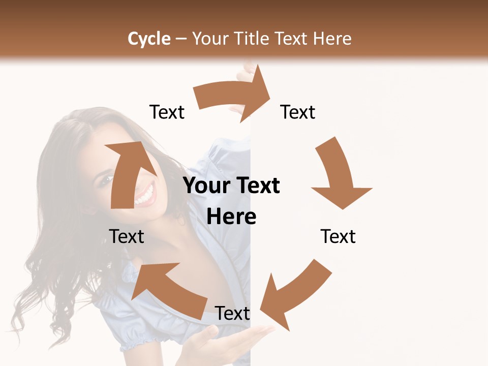 Woman Poster Isolated PowerPoint Template