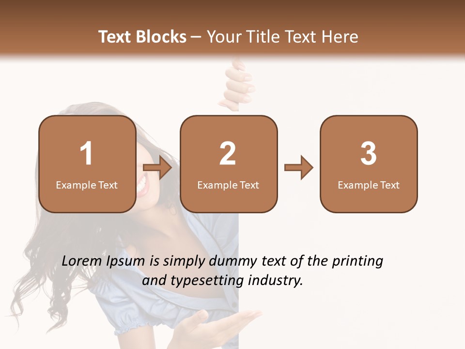 Woman Poster Isolated PowerPoint Template