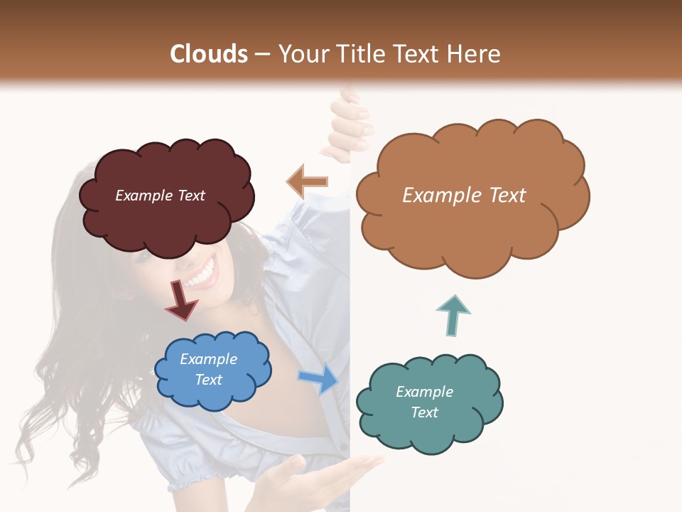 Woman Poster Isolated PowerPoint Template