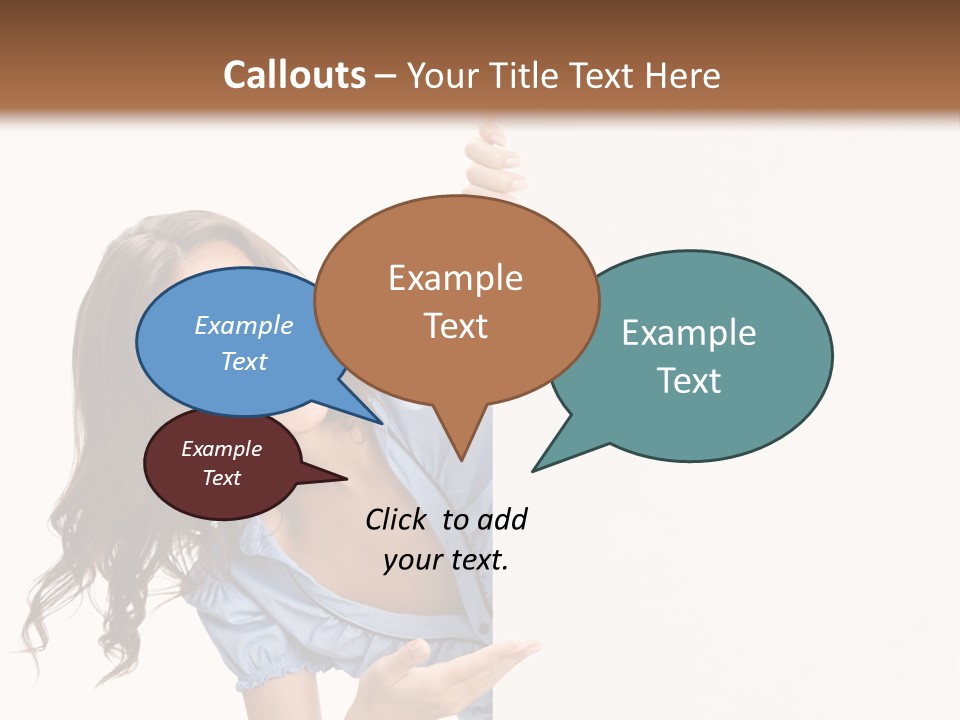 Woman Poster Isolated PowerPoint Template