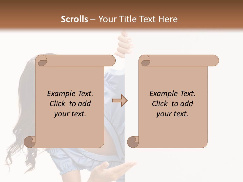 Woman Poster Isolated PowerPoint Template