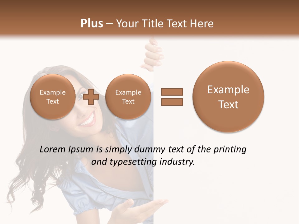 Woman Poster Isolated PowerPoint Template