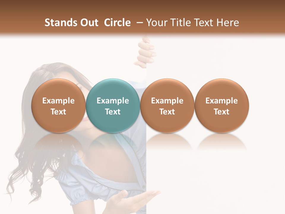 Woman Poster Isolated PowerPoint Template