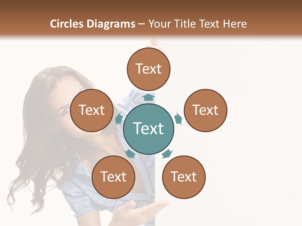 Woman Poster Isolated PowerPoint Template