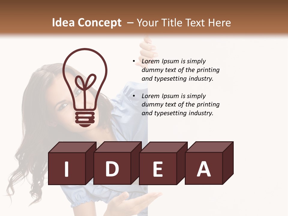 Woman Poster Isolated PowerPoint Template