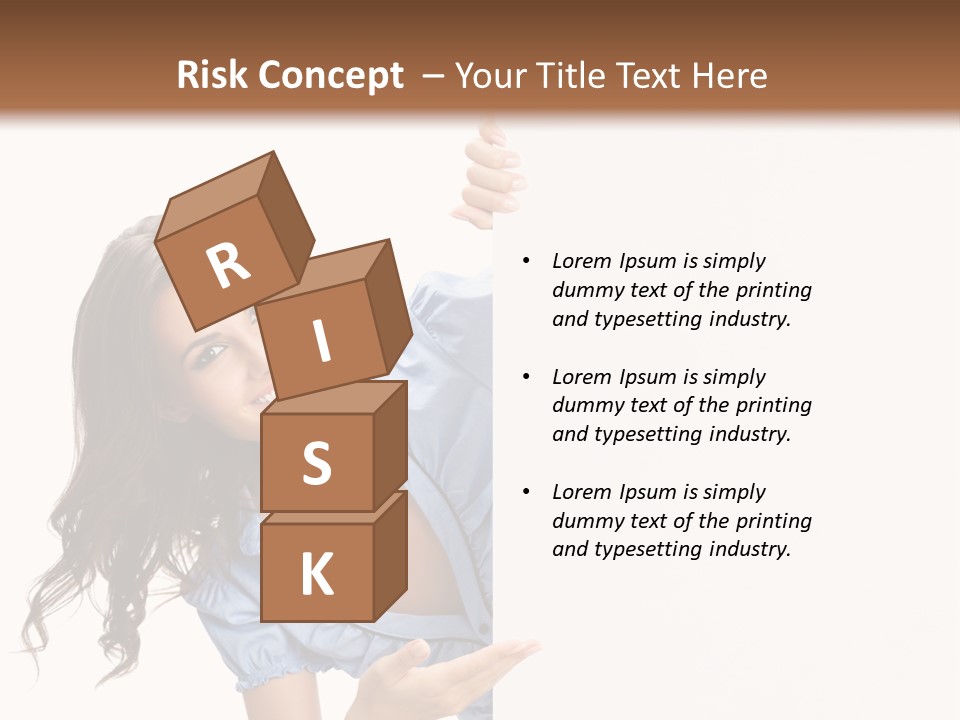 Woman Poster Isolated PowerPoint Template