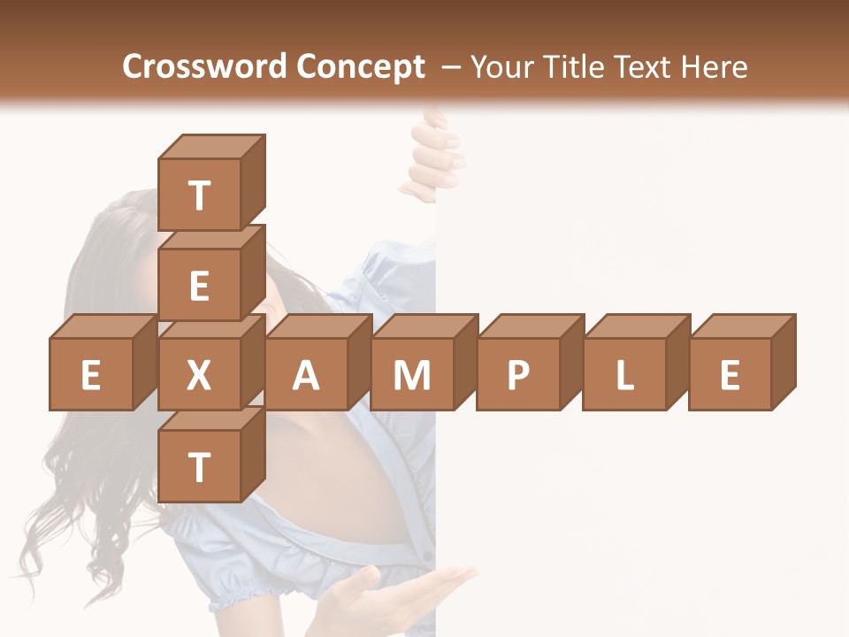 Woman Poster Isolated PowerPoint Template