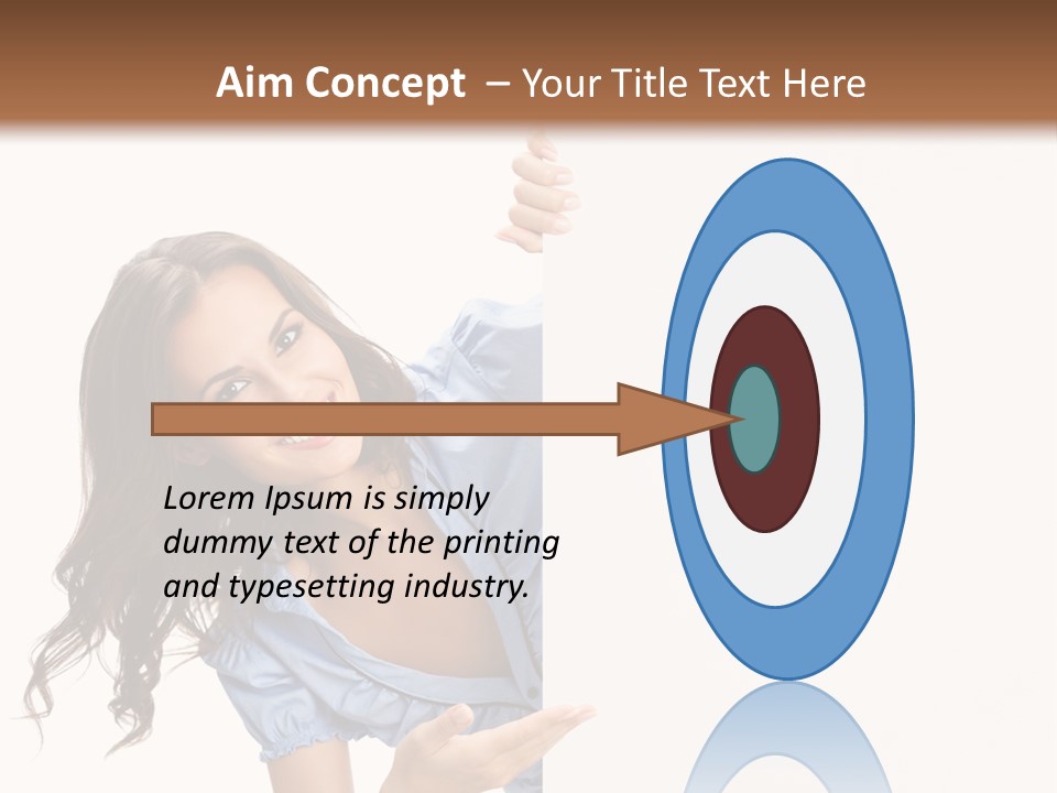 Woman Poster Isolated PowerPoint Template