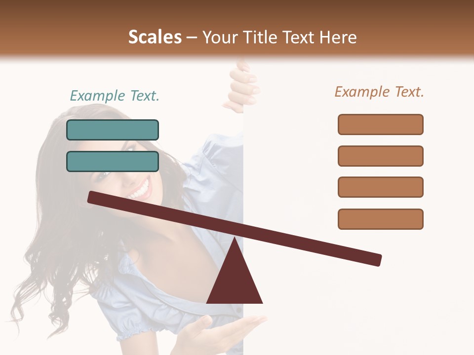 Woman Poster Isolated PowerPoint Template