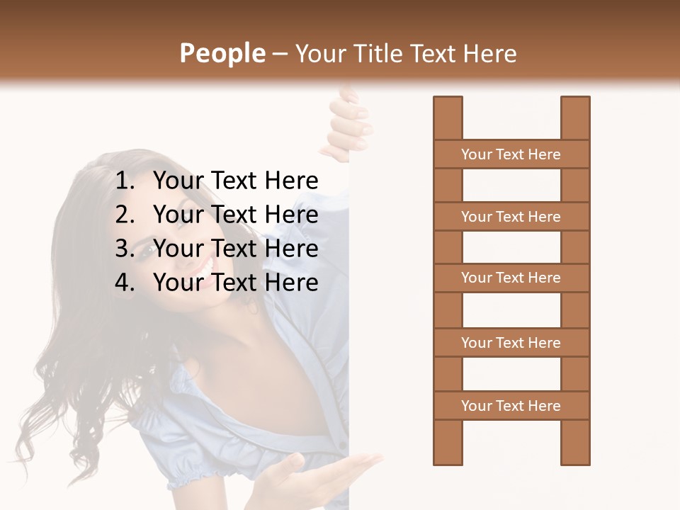 Woman Poster Isolated PowerPoint Template