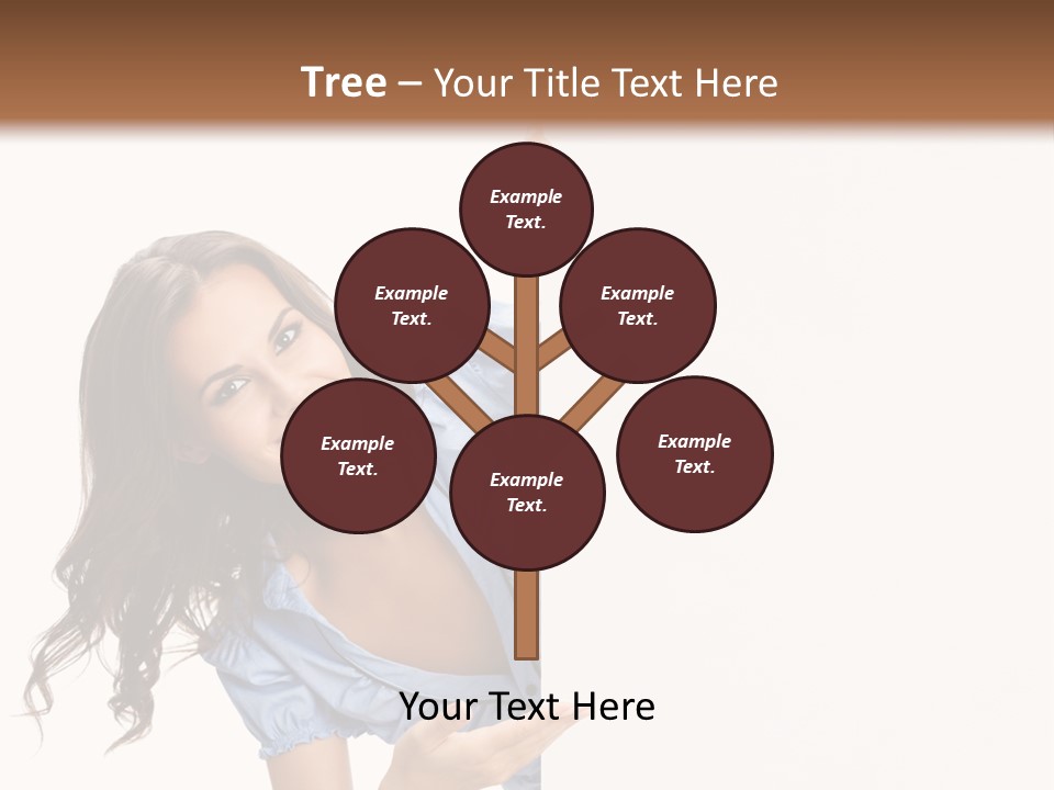 Woman Poster Isolated PowerPoint Template