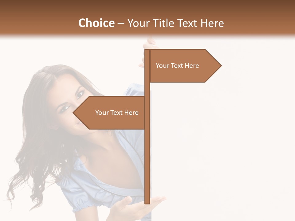 Woman Poster Isolated PowerPoint Template