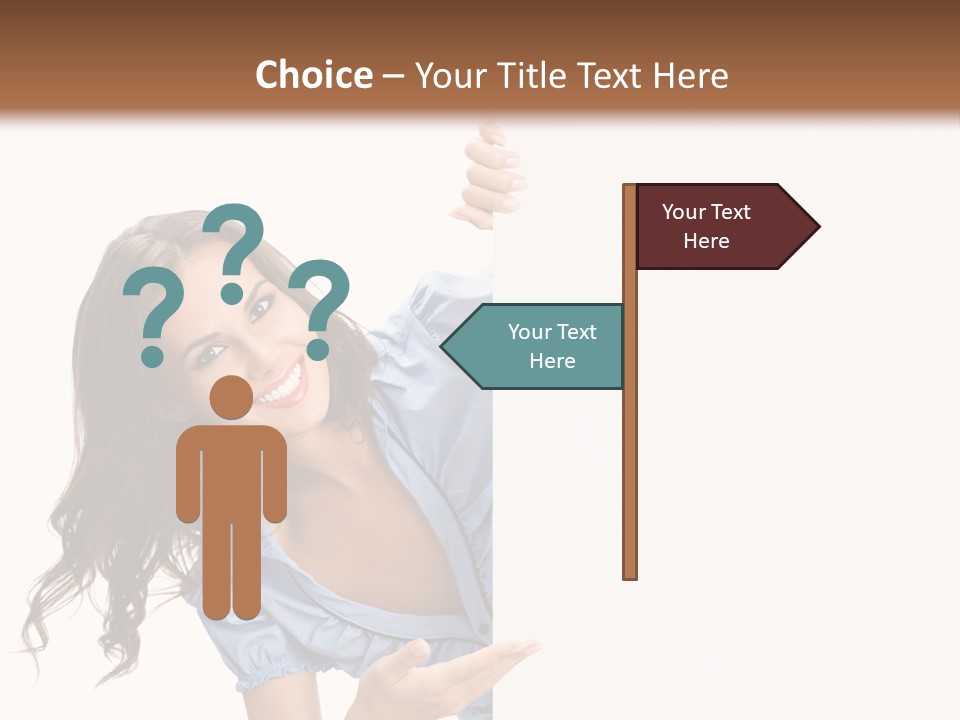 Woman Poster Isolated PowerPoint Template