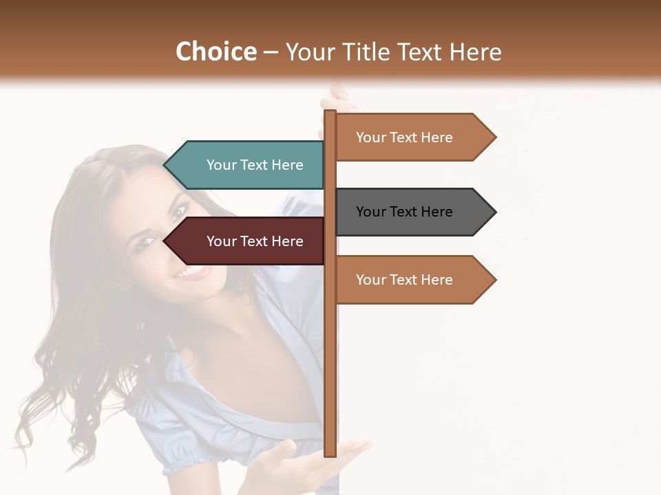 Woman Poster Isolated PowerPoint Template